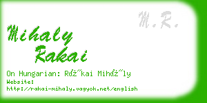 mihaly rakai business card